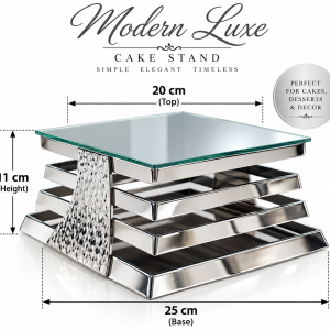 Pyramid silver cake stand